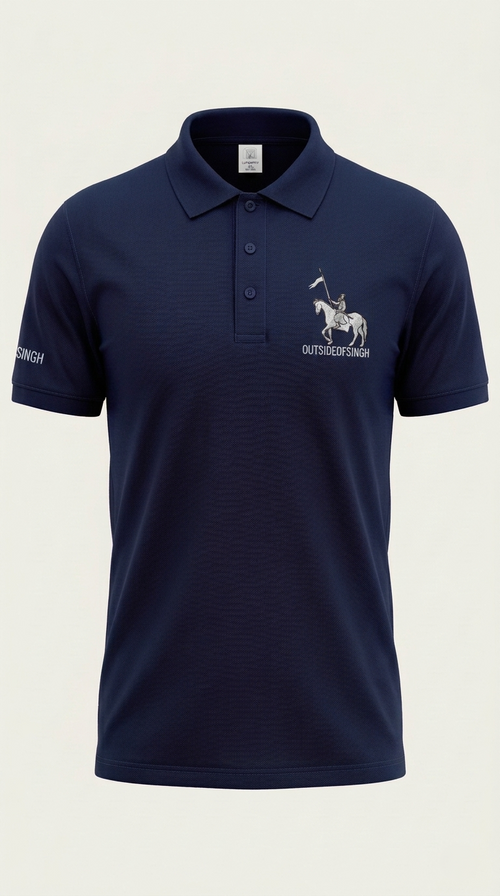NIRBHAU NIRVAIR NAVY BLUE POLO
